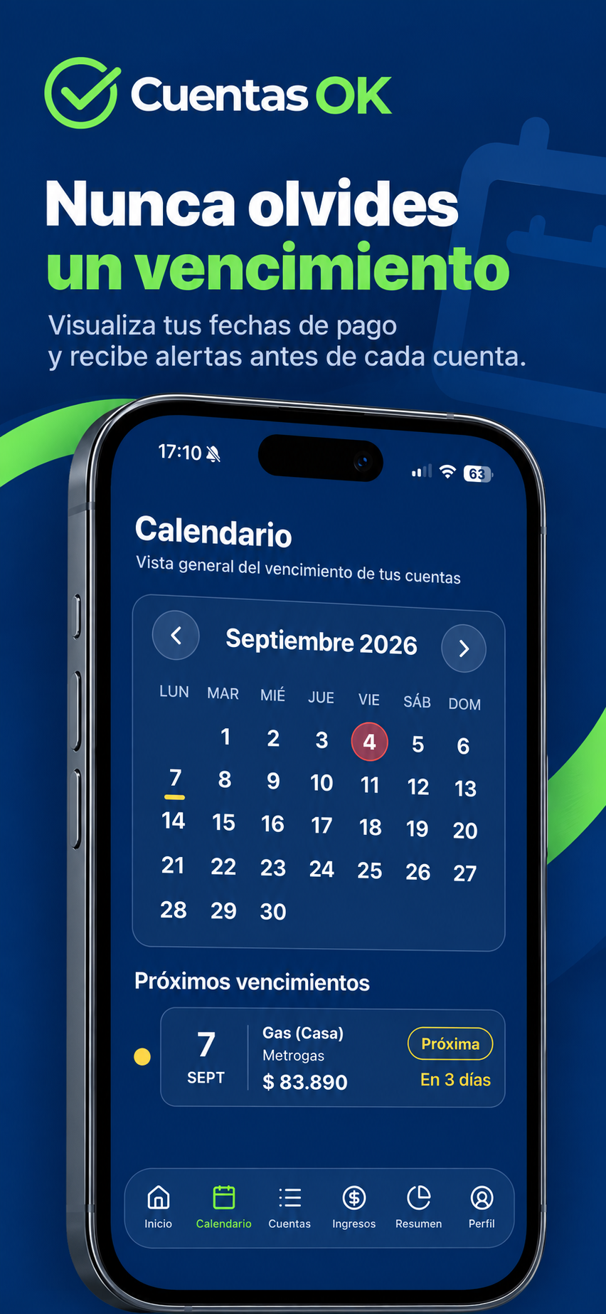 Calendario de CuentasOK